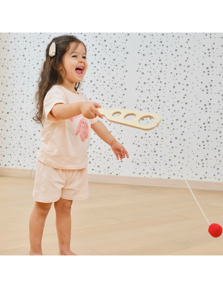 VIGA Wooden Catch the Ball Scoring Paddle Set