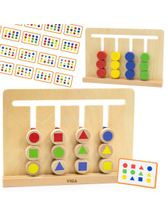 VIGA Montessori Color and Shape Puzzle Game