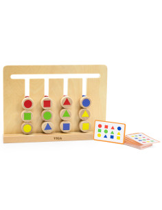 VIGA Montessori Color and Shape Puzzle Game 2