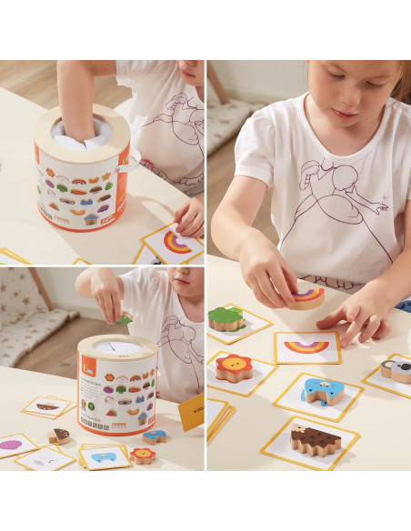 VIGA Wooden Blind Game Pattern Drawing