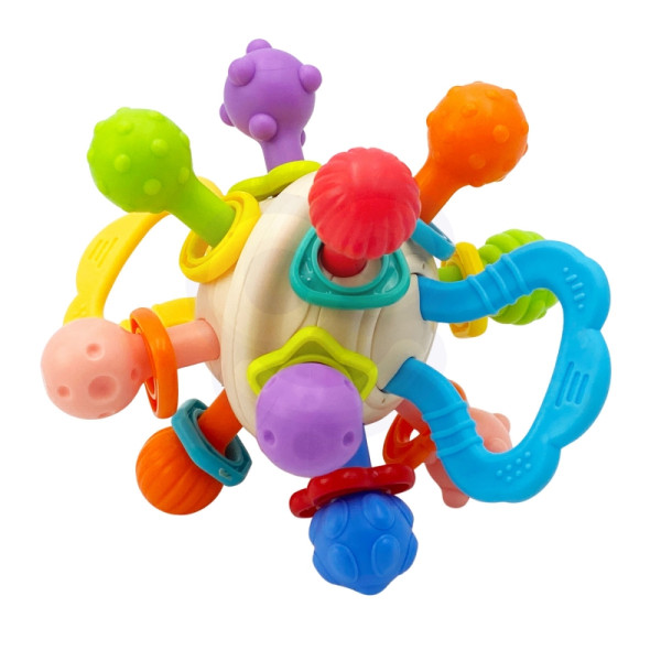 WOOPIE BABY Soft Rattle 2-in-1 Teether Sensory Toy for Babies 0m+