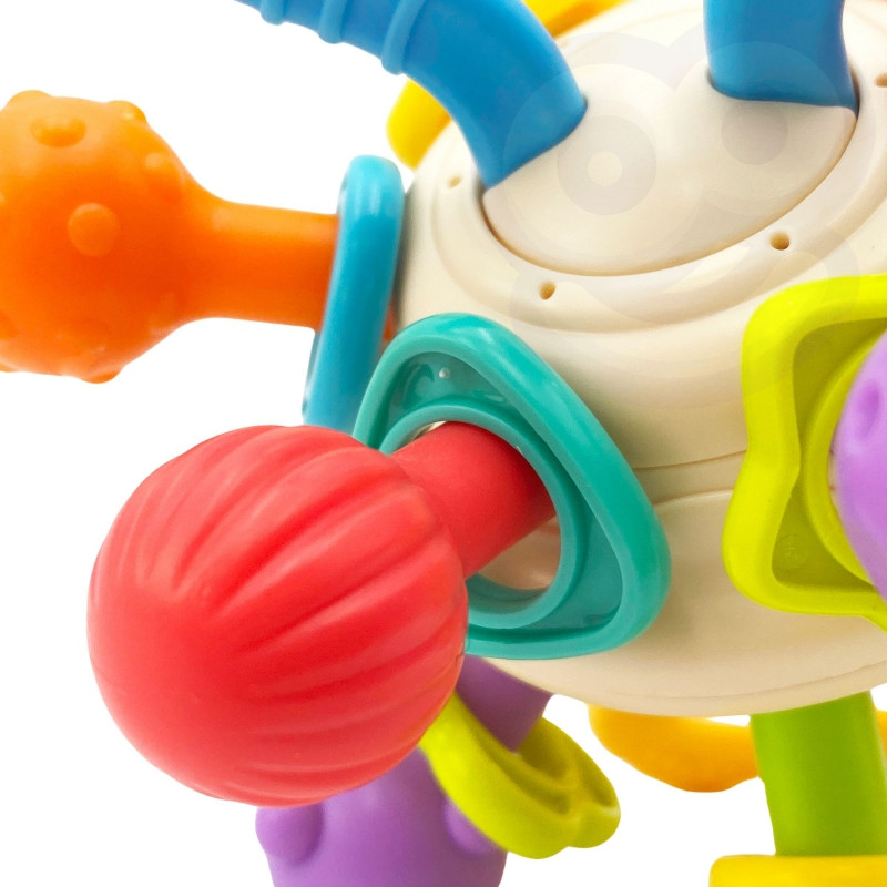 WOOPIE BABY Soft Rattle 2in1 Teether Sensory Toy for Babies 0m+