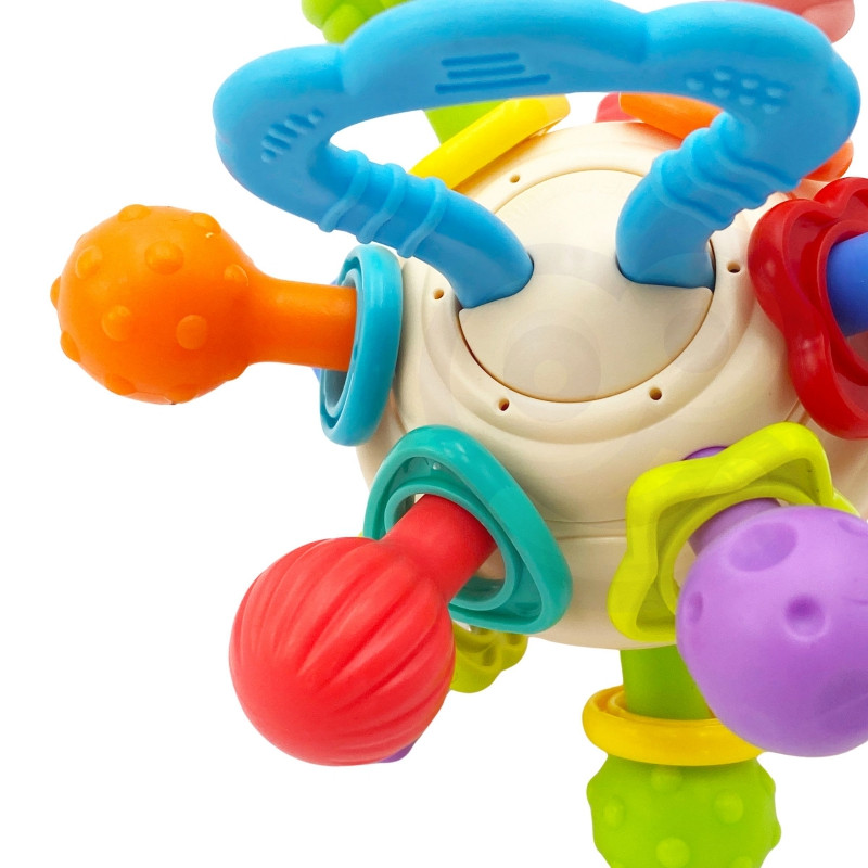 WOOPIE BABY Soft Rattle 2-in-1 Teether Sensory Toy for Babies 0m+