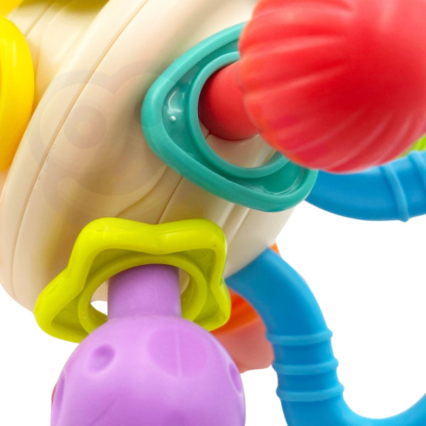 WOOPIE BABY Soft Rattle 2-in-1 Teether Sensory Toy for Babies 0m+