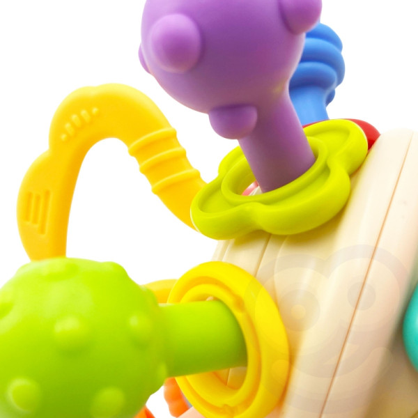 WOOPIE BABY Soft Rattle 2-in-1 Teether Sensory Toy for Babies 0m+