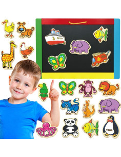 VIGA Wooden Magnets Animals set of 20 pieces