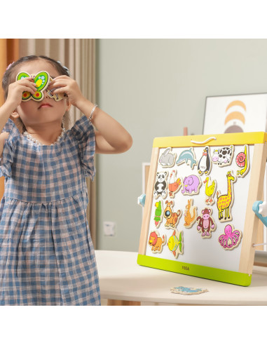 VIGA Wooden Magnets Animals set of 20 pieces