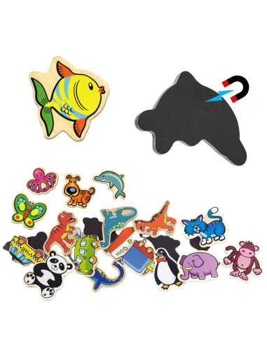 VIGA Wooden Magnets Animals set of 20 pieces