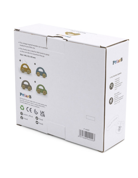 VIGA PolarB Wooden Push Car Yellow