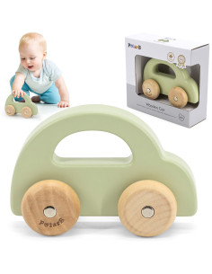 VIGA PolarB Wooden Push Car Green