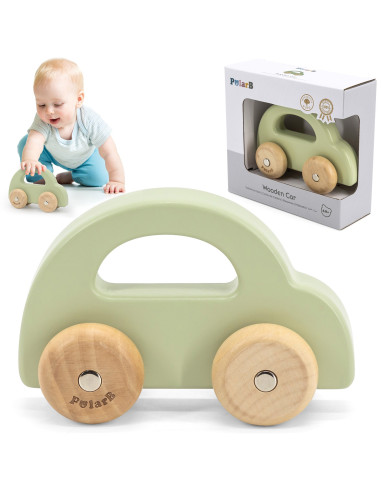 VIGA PolarB Wooden Push Car Green