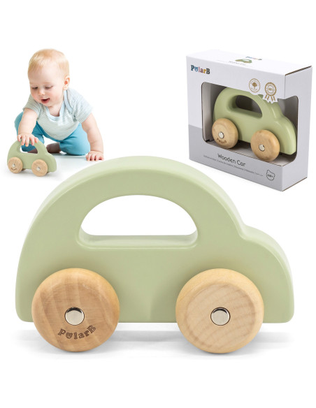 VIGA PolarB Wooden Push Car Green