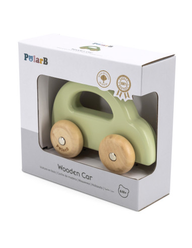 VIGA PolarB Wooden Push Car Green