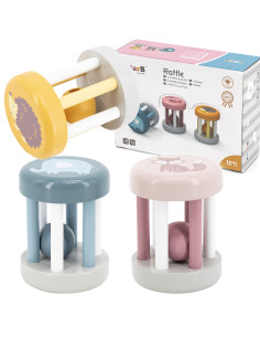 VIGA PolarB Wooden Rattle with Animal