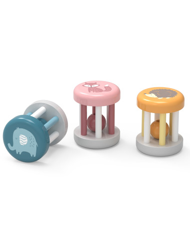 VIGA PolarB Wooden Rattle with Animal
