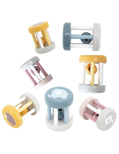 VIGA PolarB Wooden Rattle with Animal