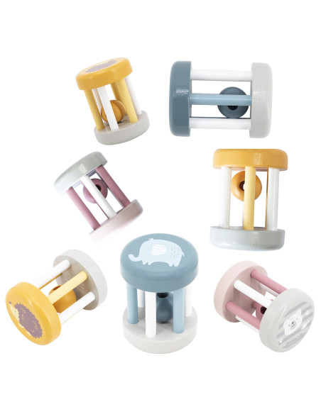 VIGA PolarB Wooden Rattle with Animal