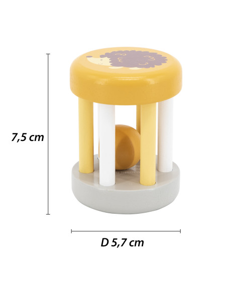 VIGA PolarB Wooden Rattle with Animal