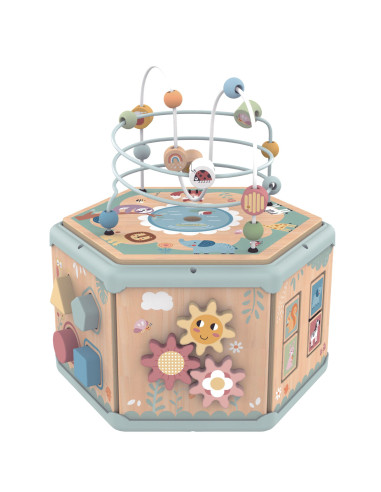 TOOKY TOY Interactive Wooden Montessori Hexagon Opening Box