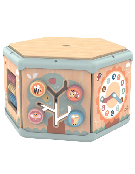 TOOKY TOY Interactive Wooden Montessori Hexagon Opening Box