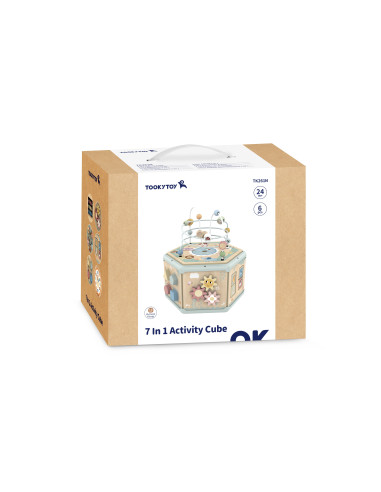 TOOKY TOY Interactive Wooden Montessori Hexagon Opening Box