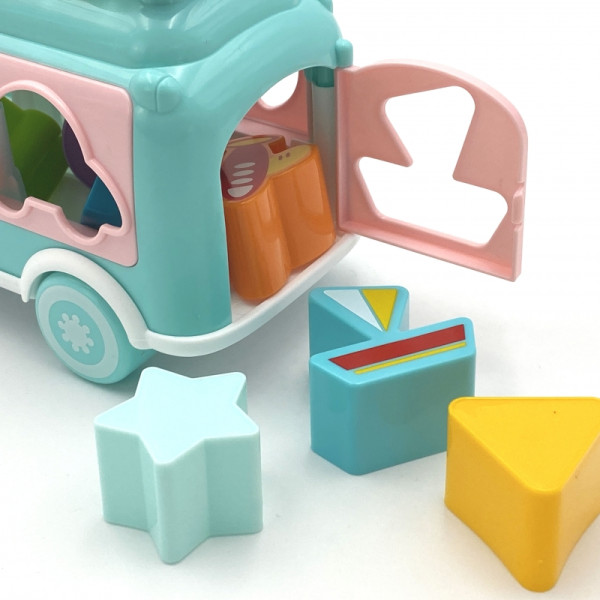 WOOPIE BABY Muzikinis automobilių rūšiuoklis su cimbolais rožinis