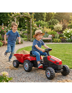 WOOPIE Farmer GoTrac MAXI Pedal Tractor with Silent Wheel Trailer 2