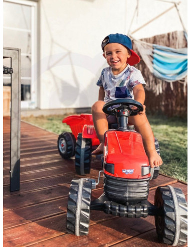 WOOPIE Farmer GoTrac MAXI Pedal Tractor with Silent Wheel Trailer