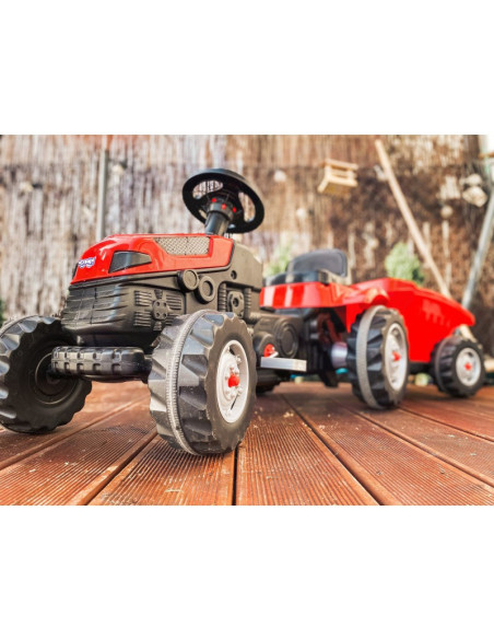 WOOPIE Farmer GoTrac MAXI Pedal Tractor with Silent Wheel Trailer