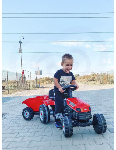 WOOPIE Farmer GoTrac MAXI Pedal Tractor with Silent Wheel Trailer