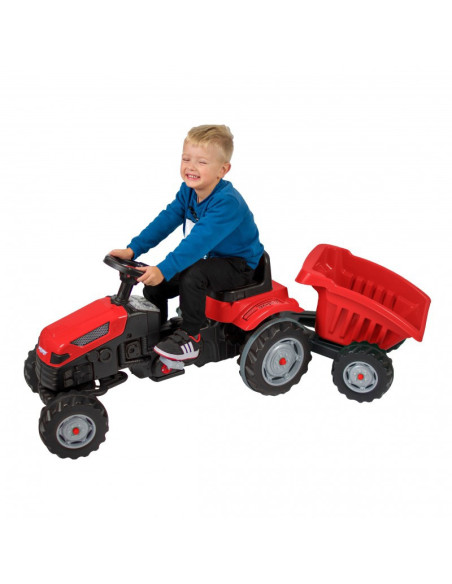 WOOPIE Farmer GoTrac MAXI Pedal Tractor with Silent Wheel Trailer