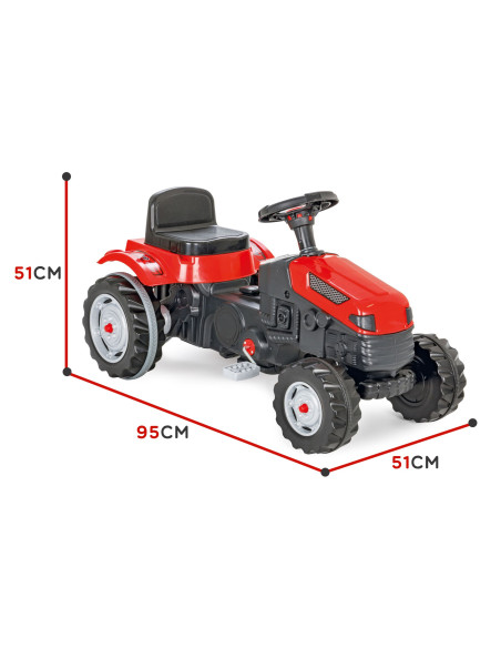 WOOPIE Pedal Tractor Farmer GoTrac Tractor Silent Wheels