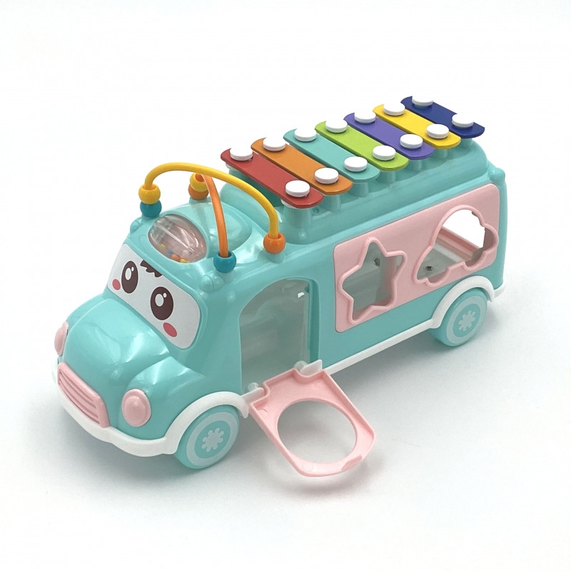 WOOPIE BABY Musical Car Sorter with Cymbals Green