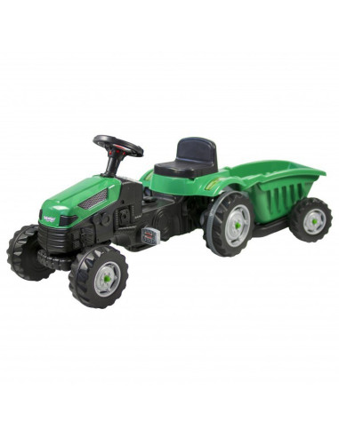 WOOPIE Farmer GoTrac MAXI Pedal Tractor with Silent Wheel Trailer