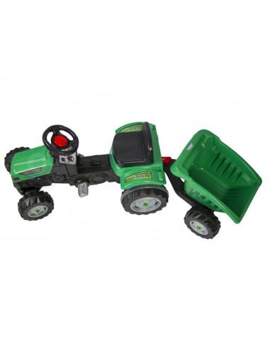 WOOPIE Farmer GoTrac MAXI Pedal Tractor with Silent Wheel Trailer