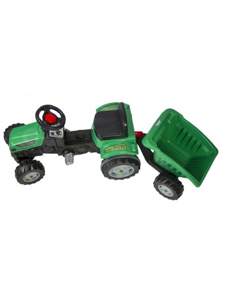 WOOPIE Farmer GoTrac MAXI Pedal Tractor with Silent Wheel Trailer