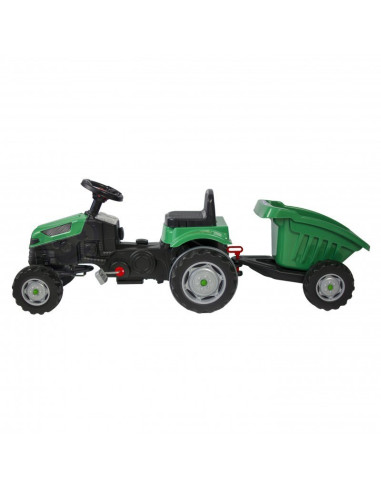 WOOPIE Farmer GoTrac MAXI Pedal Tractor with Silent Wheel Trailer