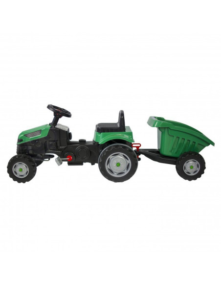 WOOPIE Farmer GoTrac MAXI Pedal Tractor with Silent Wheel Trailer