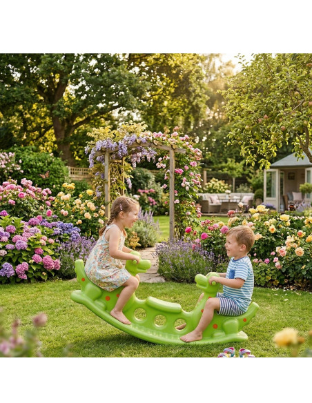 WOOPIE Dino Multi-Person Balance Swing Light Green