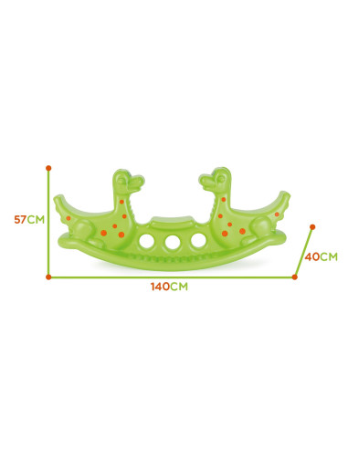 WOOPIE Dino Multi-Person Balance Swing Light Green