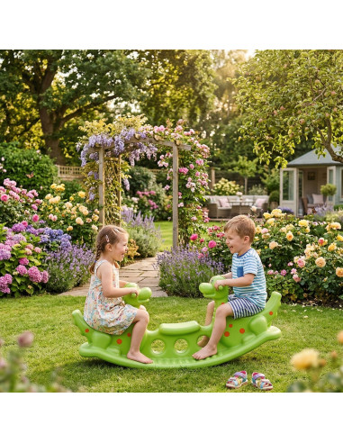 WOOPIE Dino Multi-Person Balance Swing Light Green