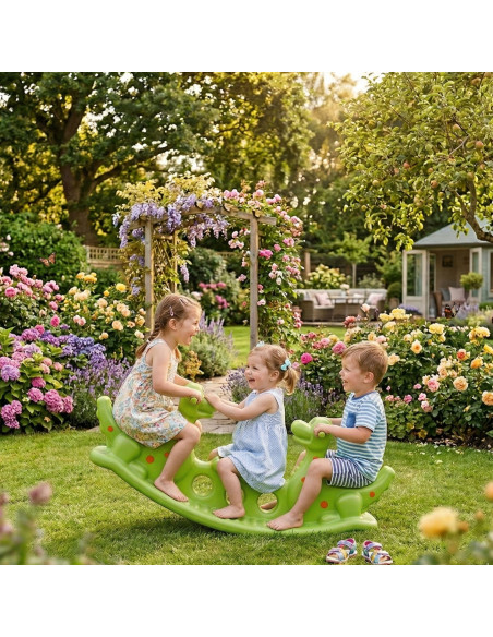 WOOPIE Dino Multi-Person Balance Swing Light Green