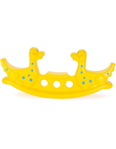Многоместная качалка-балансир WOOPI Dino Rocker Balance Swing желтого цвета.