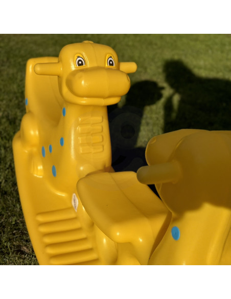 WOOPIE Multi-Person Dino Rocker Balance Swing Yellow