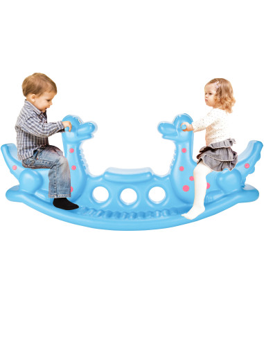 Качели-балансир WOOPI Dino Rocker Balance Swing, светло-голубые