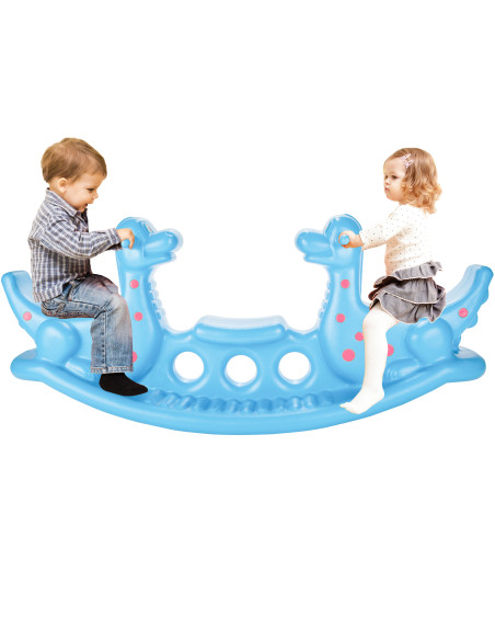 Качели-балансир WOOPI Dino Rocker Balance Swing, светло-голубые