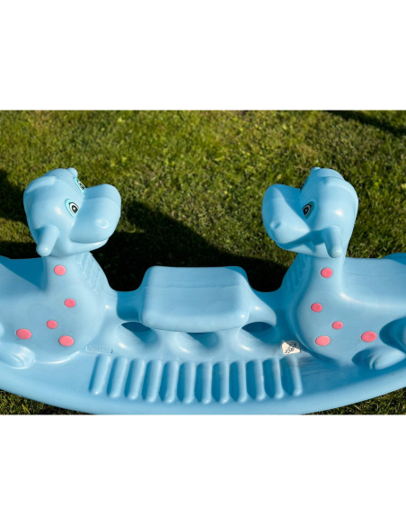 WOOPIE Dino Rocker Balance Swing Light Blue