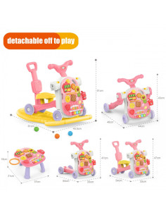 WOOPIE BABY Прогулочная рама 5 в 1 Многофункциональная розовая 1+ 2