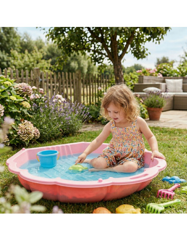 WOOPIE Smėlio dėžės baseino kriauklė Pink 3in1 sausas baseinas 1 vnt.