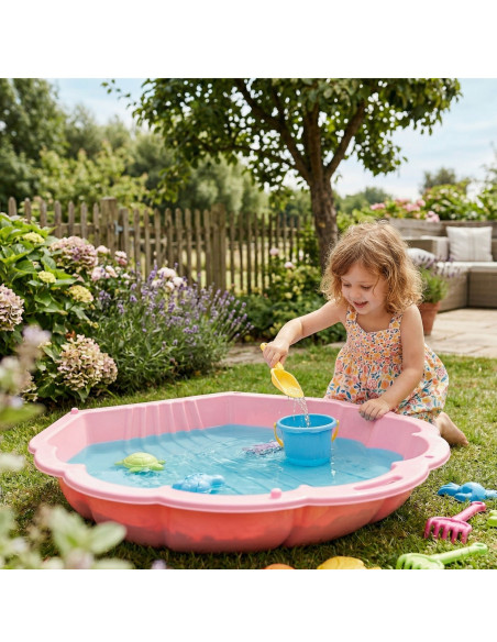 WOOPIE Smėlio dėžės baseino kriauklė Pink 3in1 sausas baseinas 1 vnt.